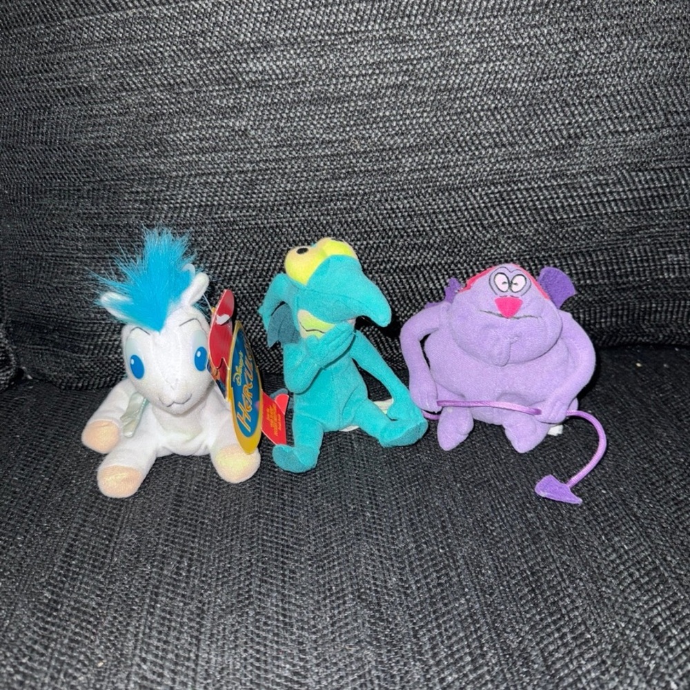 Disney Vintage Hercules - Pegasus, Pain, and Panic Plush Lot Bundle